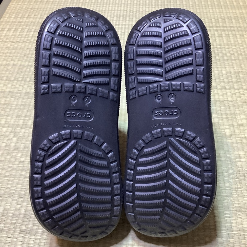 Crocs Black Crush Classic Platform Rain Boots Men’s 7 Women’s 9 - Picture 6 of 8